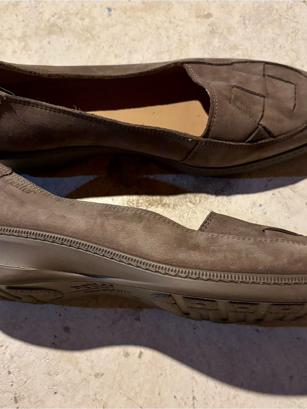 hotter Brown Suede Loafers